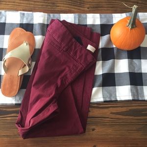 Wine color Work pants
